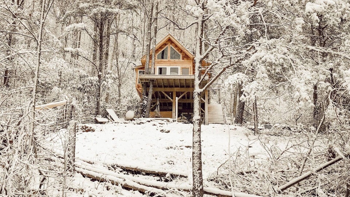 Canton House | Flowertown Charm Off-Grid Treehouse w/Highland Cows