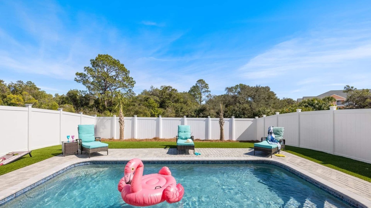 West Panama City Beach House | Footprints in the Sand Private House- Sleeps 12 Pool- Dog Friendly