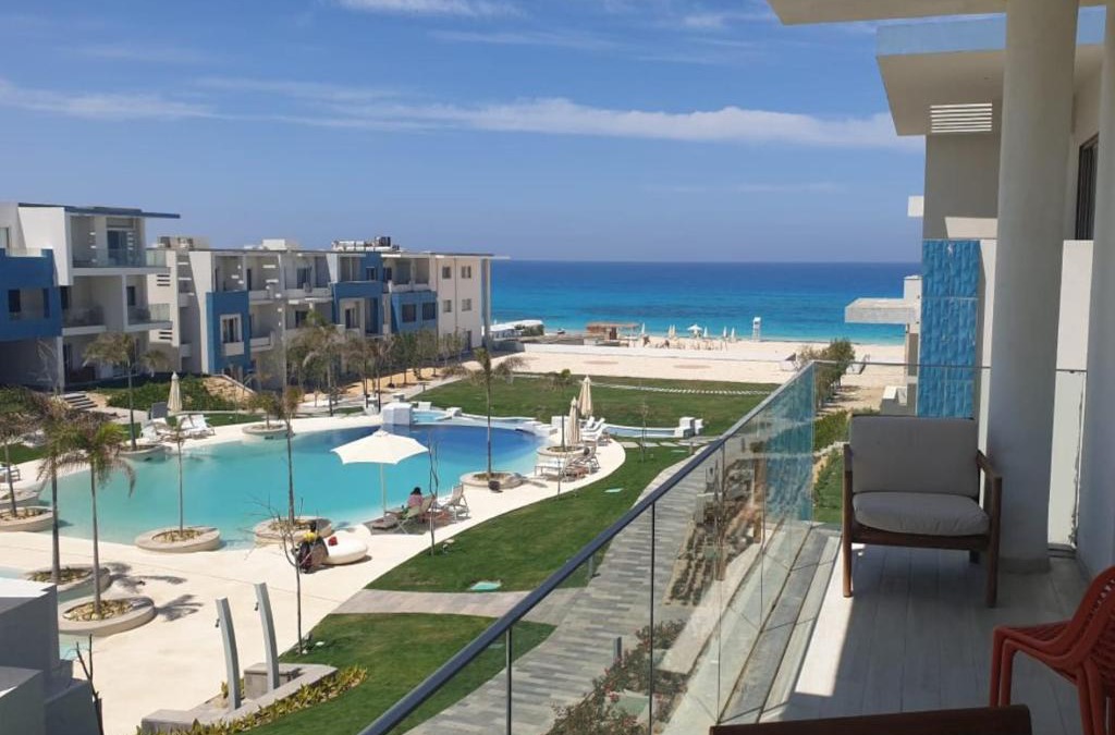 Ad-Dab'ah Apartment | Fouka Bay North Coast 2BRs Modern Style Serviced Apartment with Open Pool & Sea View