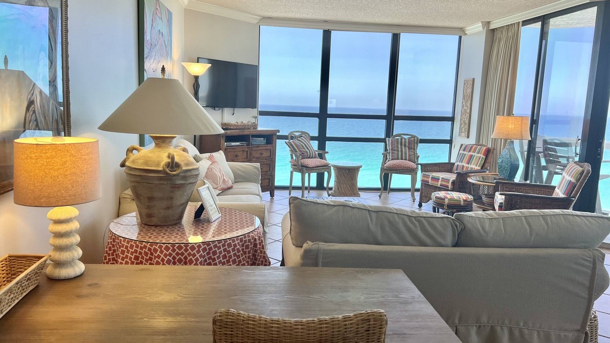 Miramar Beach Condo | Free Beach SRVC! Amazing VIEWS for miles! Free Beach Bonfires M/F nights!