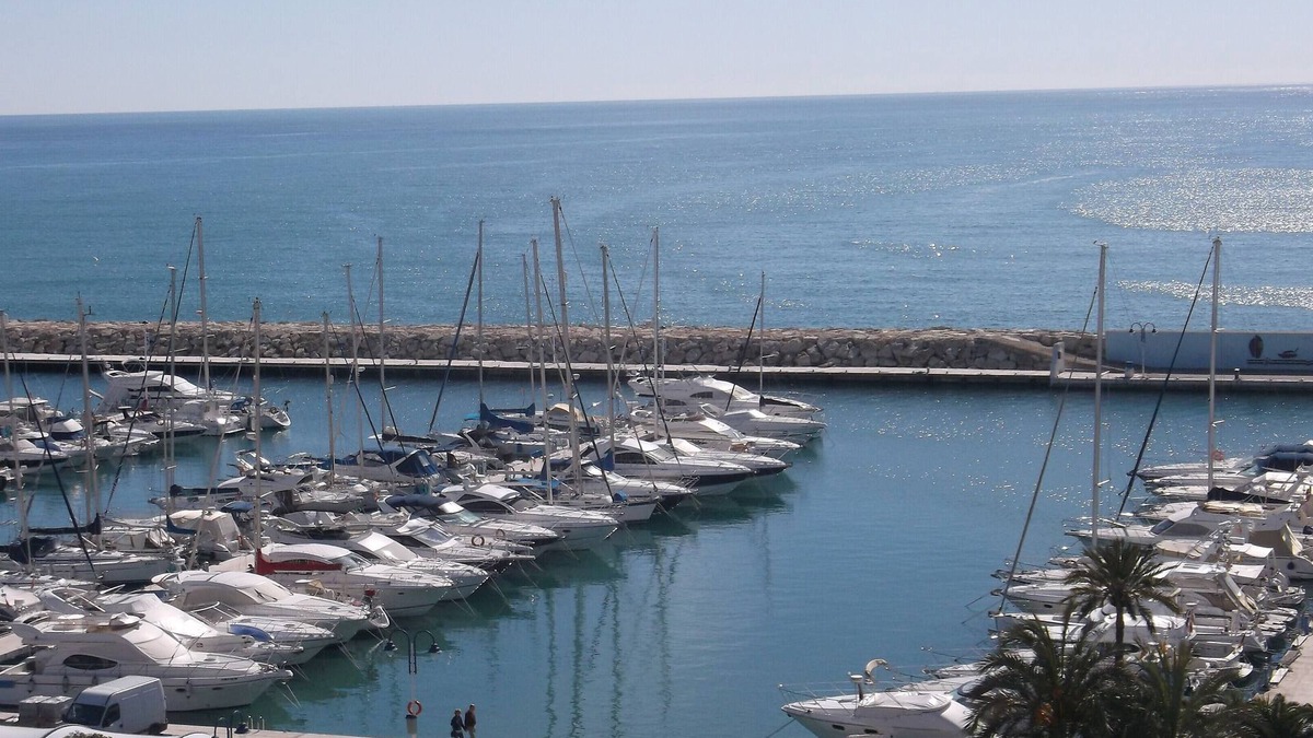 Moraira Town Centre Apartment | Front Line Moraira Marina Apartment With Stunning Sea Views, A/C , WiFi