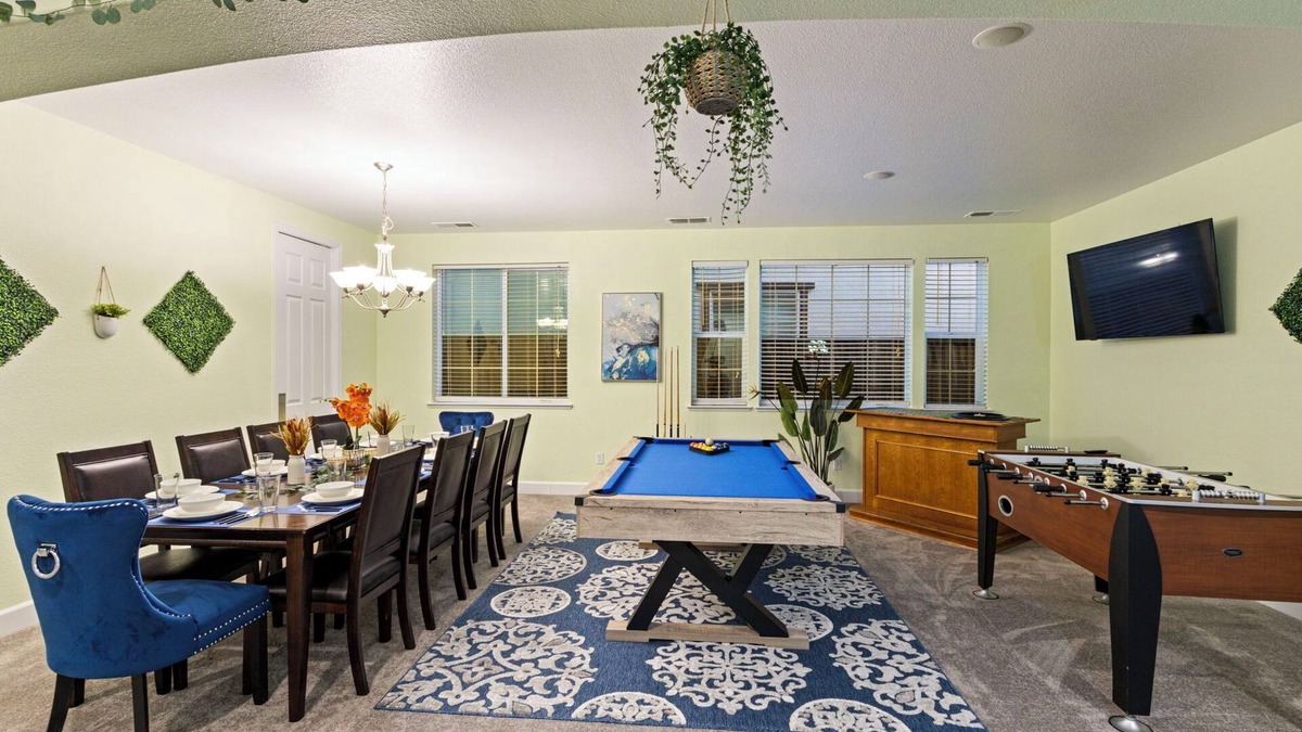 Antioch House | FUN 5BD SPACIOUS HOME—INDOOR MOVIE THEATRE, POOL TABLE, BBQ, FIRE PIT, GAMES+