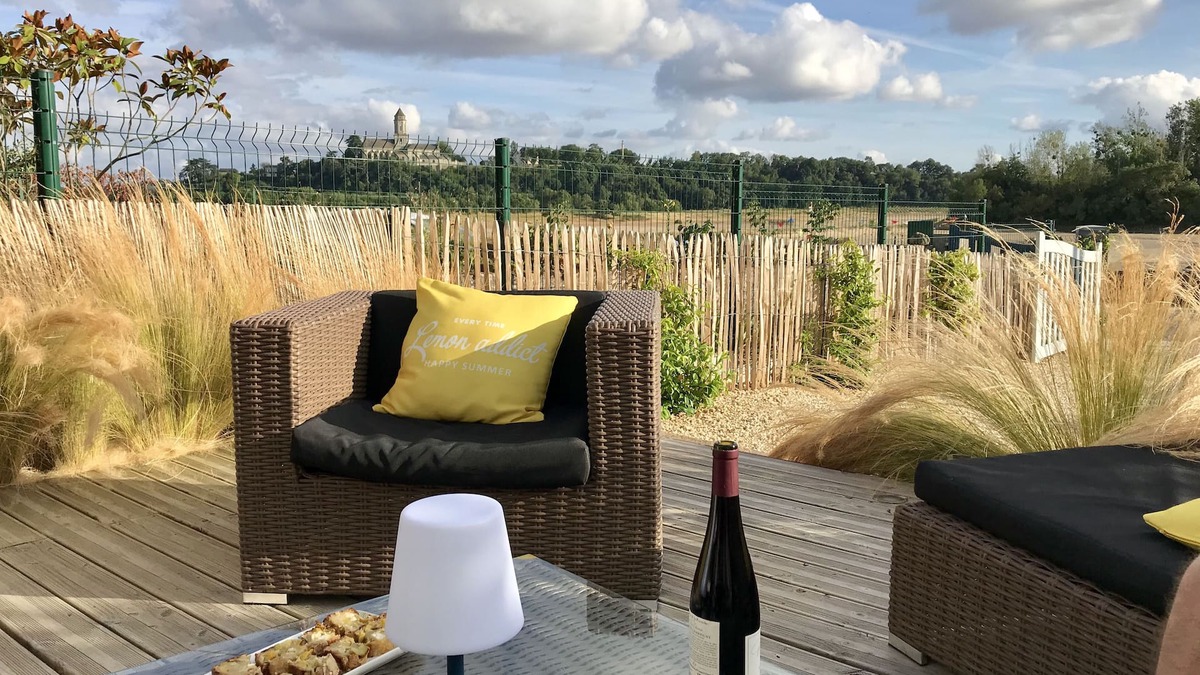 Varades Cottage | Gîte 3 Ears "A Brin de Loire" 5 people, terrace view Loire