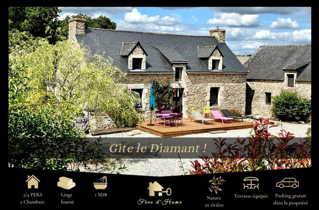 Arzano House | Gîte Diamant, Vallée du Scorff, Nature, Bien-être, 6 personnes