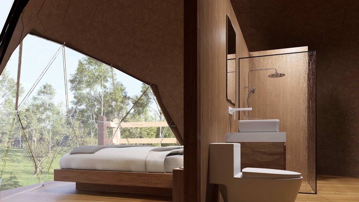 Sullivan Cabin | Gaia Nook-Mirror Dome with Private Bathroom