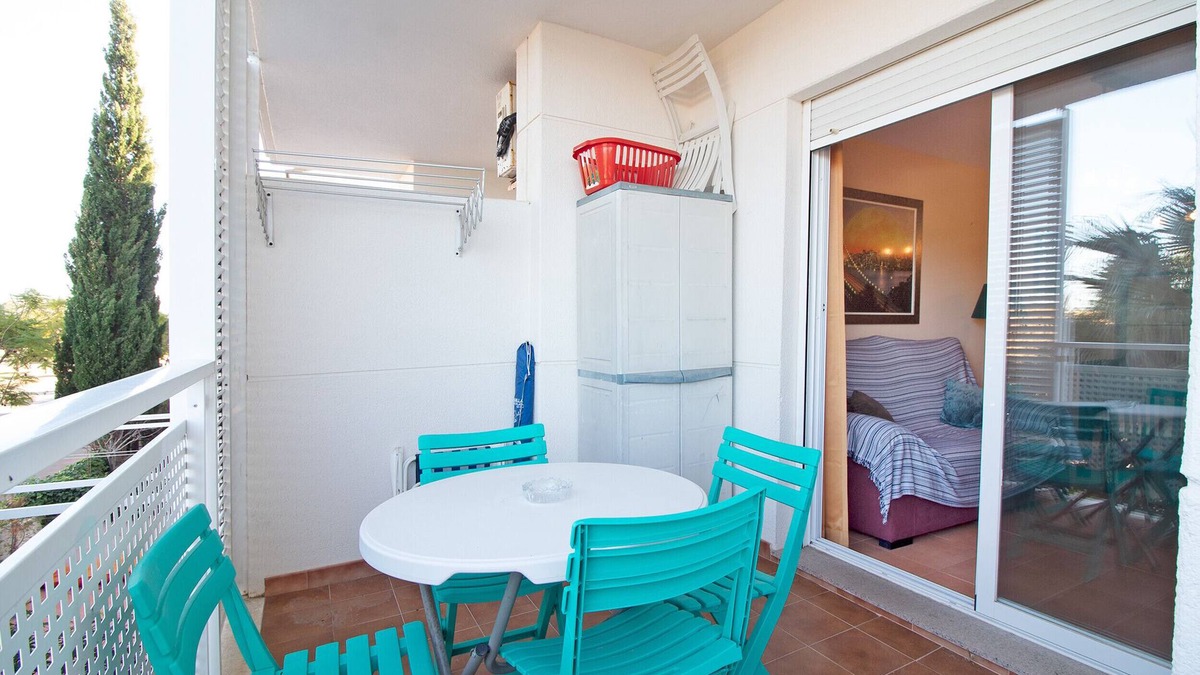 Playa de Almarda Apartment | Global Properties: Apartment with swimming pool in Corinto Beach