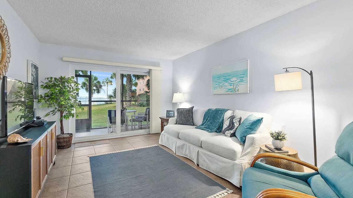 St. Augustine Beach Condo | Gone Coastal l Ground Floor Condo l Steps to Beach