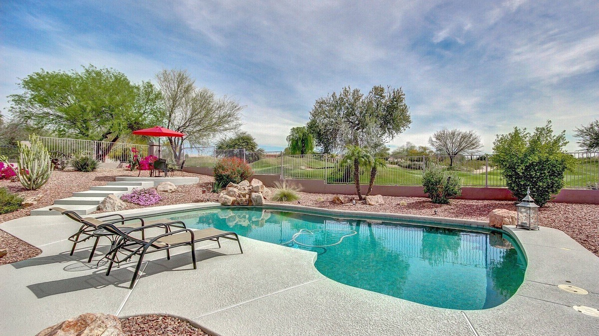 Red Mountain Ranch House | Gorgeous! Golf Course Lot! Heated Pool! City Lights View!