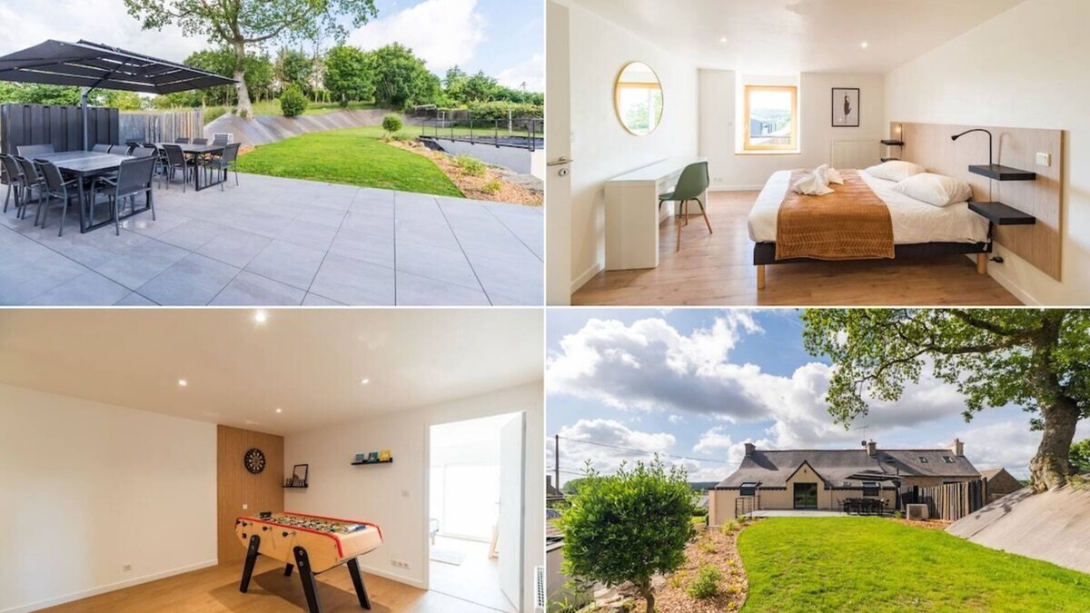 Saint-Carreuc House | Grande maison : billard, jardin et plages à 25min