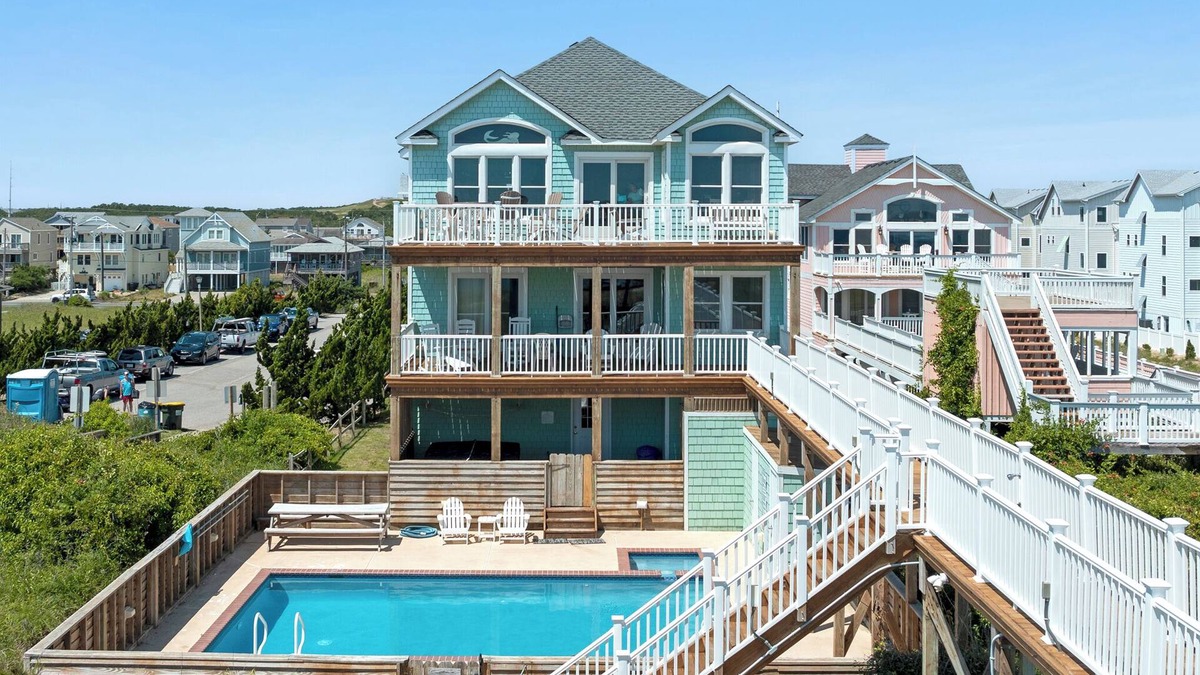 Kill Devil Hills House | Greenwaves III: Oceanfront, Private Pool, Elevator