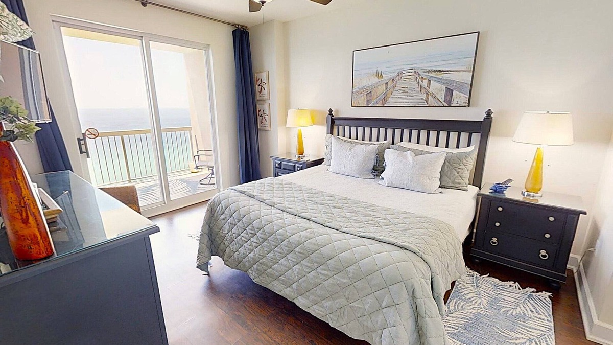 Panama City Beach Condo | Gulf Side Serenity Master on Gulf Luxurious 2-Bedroom w/Free Golf Everyday!