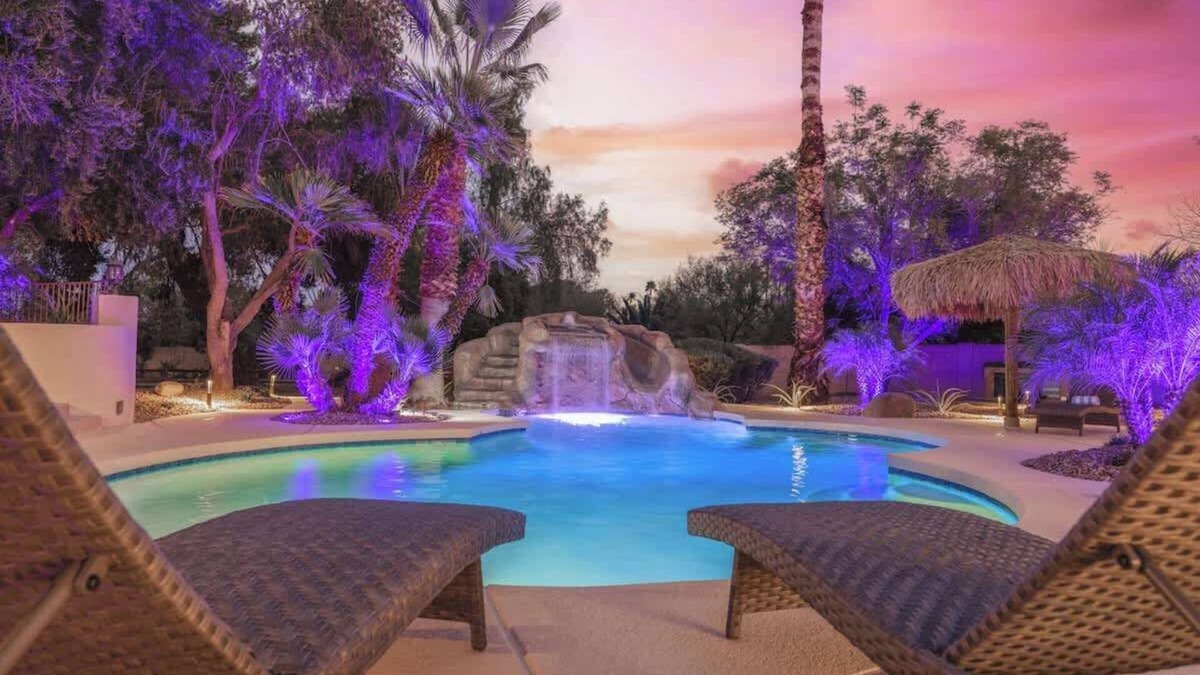 North Scottsdale House | HÓZHÓ Paradise Palms | Pool | Pickleball | Slide