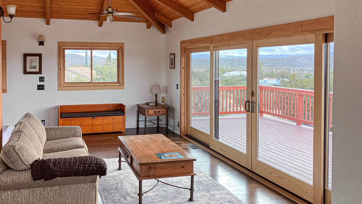 Lake Montezuma House | Handmade cottage with large deck, mountain views, & amazing sunsets