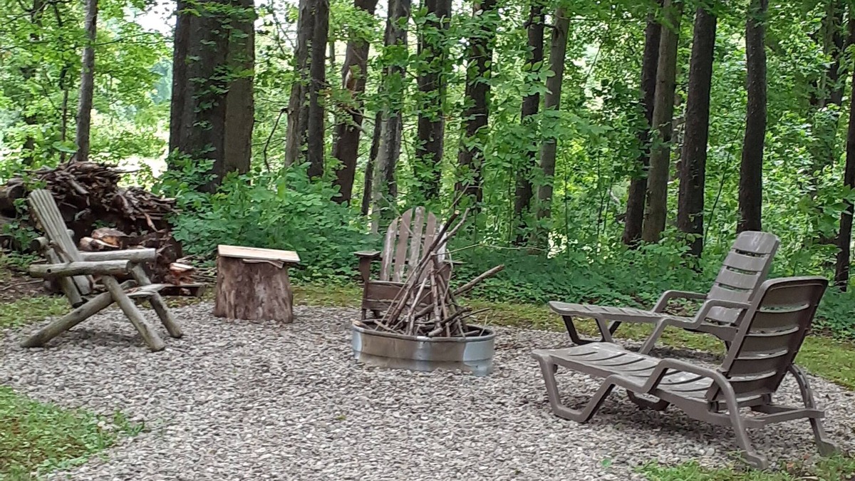 Cherry Creek Cottage | Hillside Retreat in Wooded Setting with Deck & Private Firepit for Relaxation