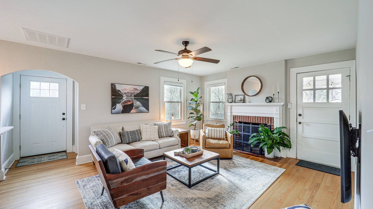 Morganton House | Historic Morganton Home w/ Patio & Fire Pit!