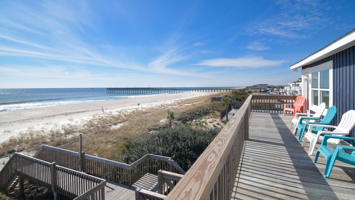 Holden Beach House | Hobbs Realty - Oceanfront w/Two Living Rooms, Kitchens, Interconnecting Doors
