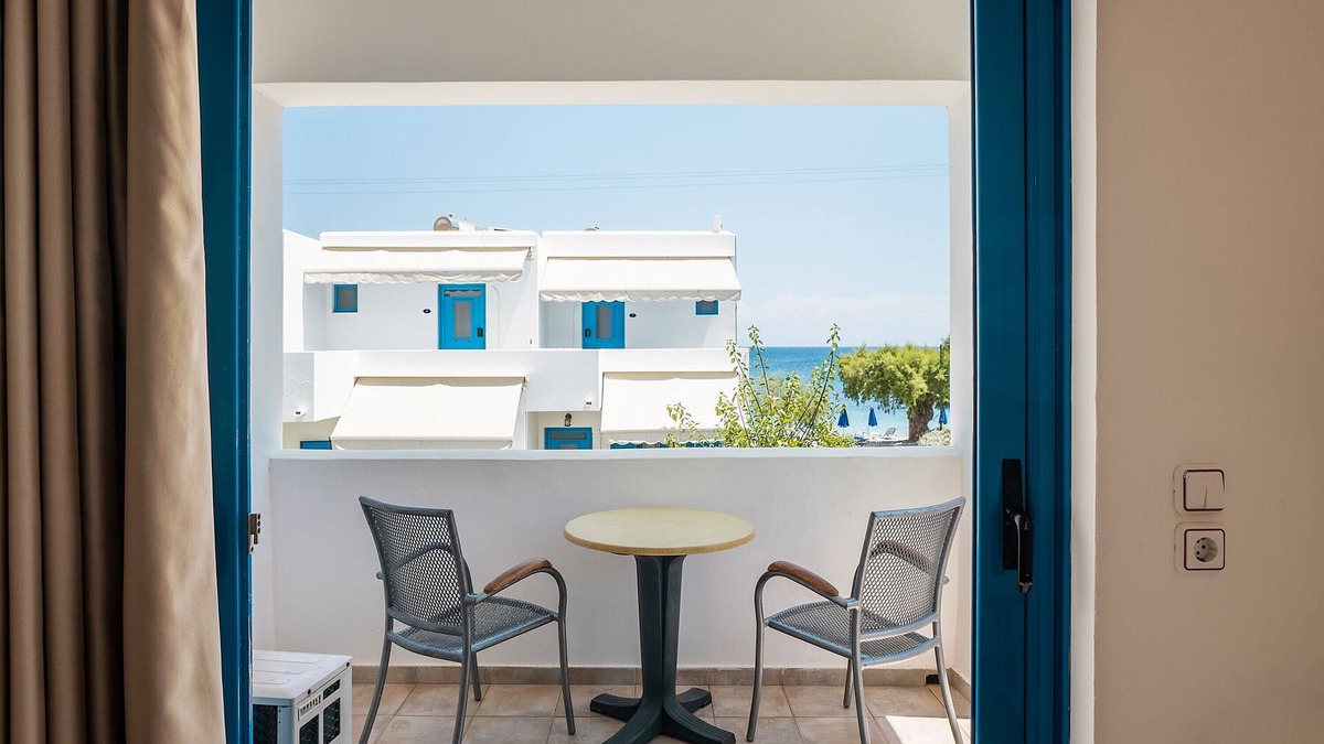 Tilos House | Holiday Home 'Livadia Beach Studio B ' with Sea View, Wi-Fi and Air Conditioning