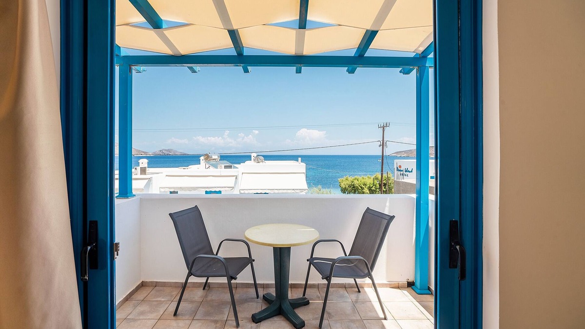 Tilos House | Holiday Home 'Livadia Beach Studio A ' with Sea View, Wi-Fi and Air Conditioning