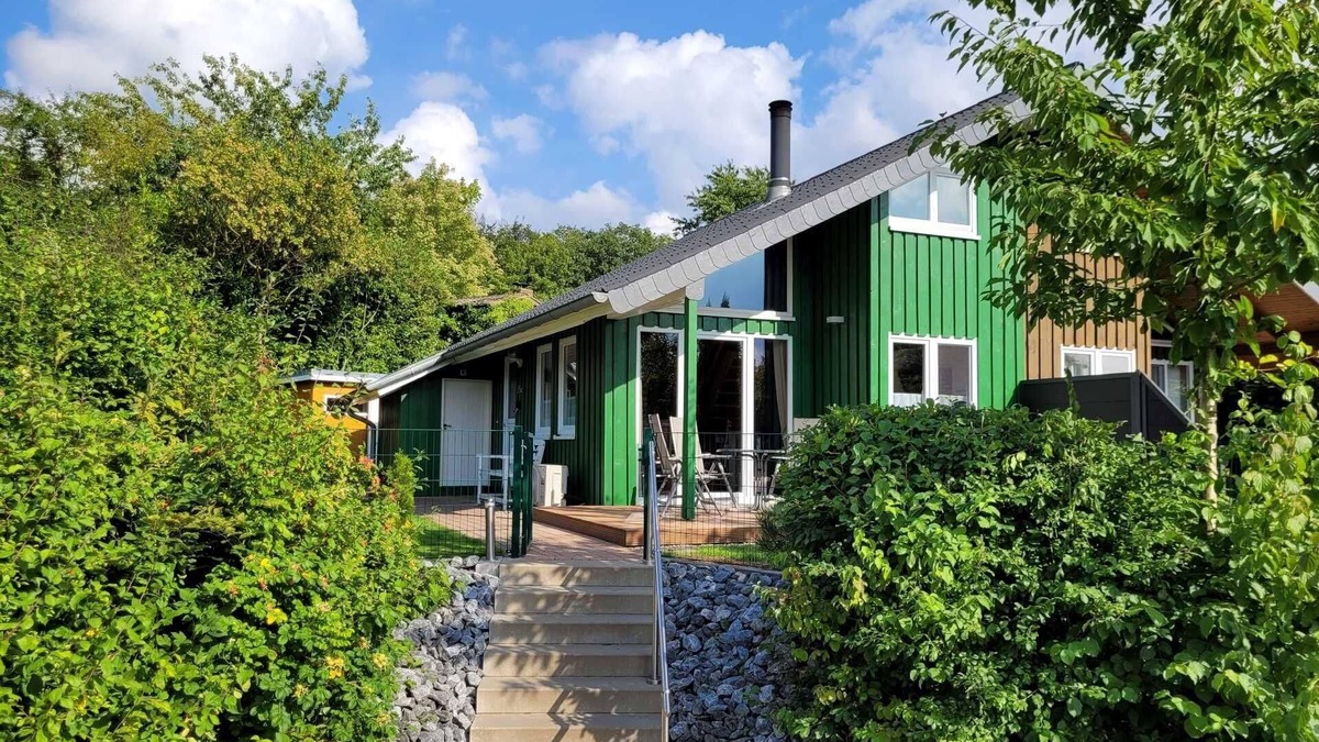 Bremke House | Holiday home Luna with sauna house and fireplace.