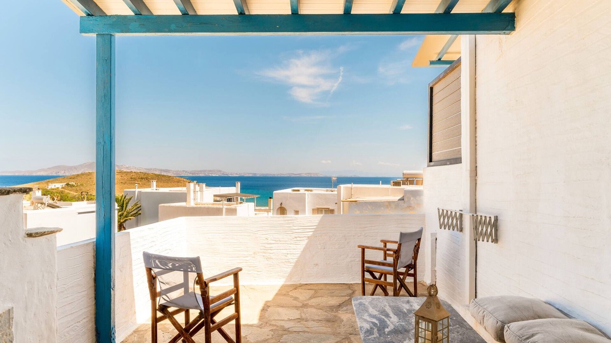 Agios Ioannis House | Holiday Home 'Porto Galini Tinos Myrsini 106' with Private Terrace, Wi-Fi and Air Conditioning