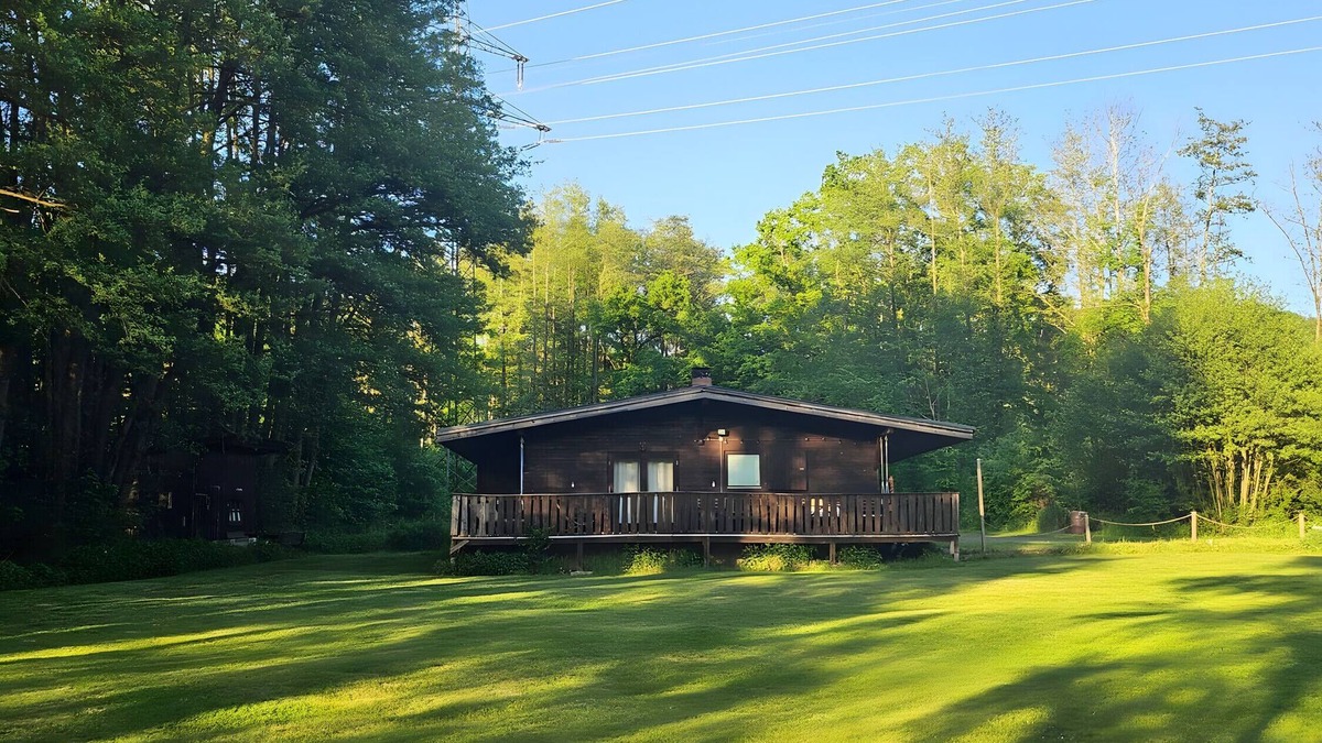 Untersteinach House | Holiday Home 'Weiherhüttla' with Lake View, Private Terrace and Private Garden