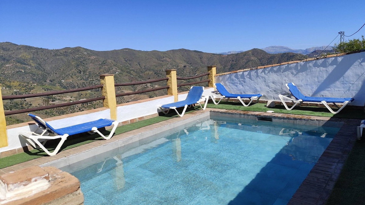 El Borge House | Home In Tranquil Mountains with Pool, Terrace, Balcony & Wi-Fi; Parking Available