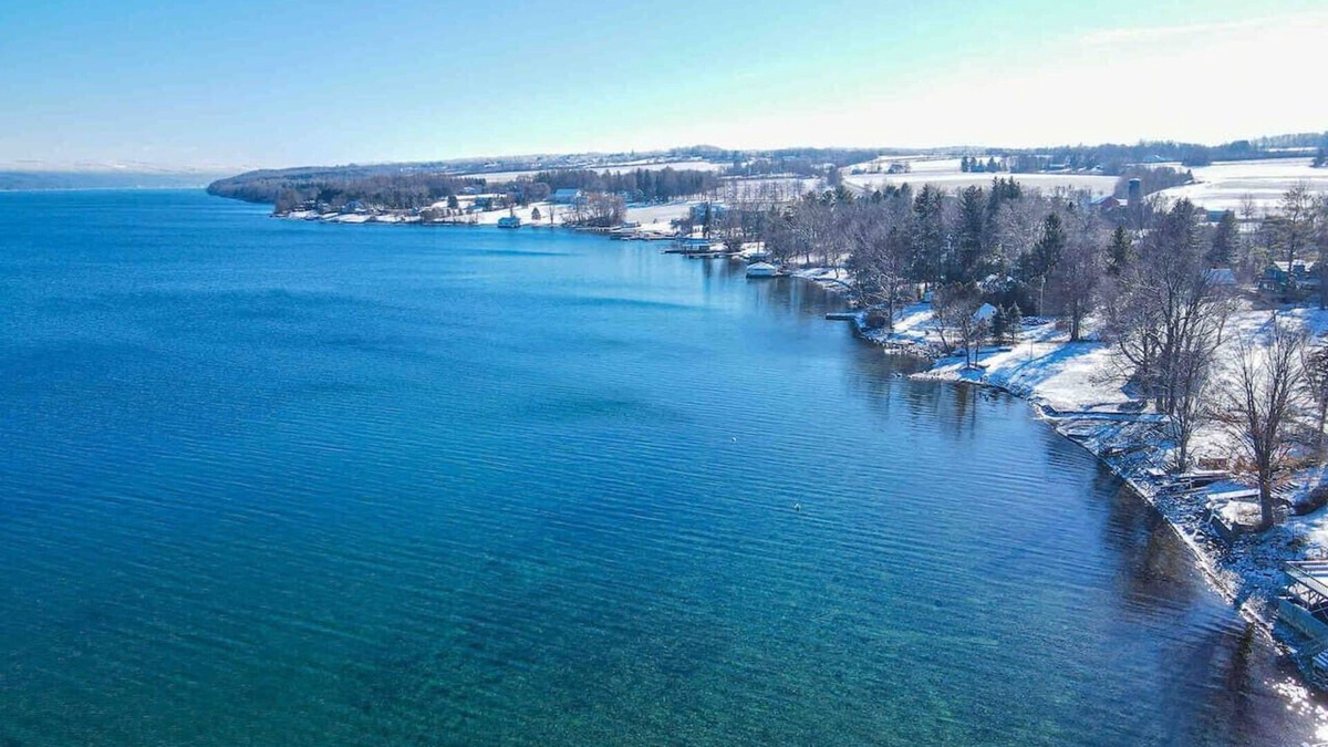 Mandana House | Home on Skaneateles Lake with dock near Marina