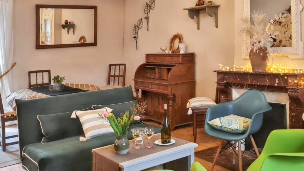 Mauzun House | Homerez - Charming House in Mauzun with Garden and Flowered Patio