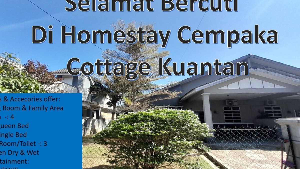 Kuantan House | Homestay nearest to beach! Big Family -15pax