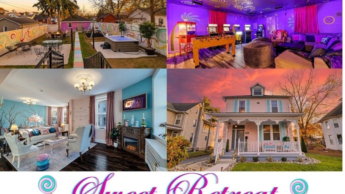 Annville House | Hot Tub, Game Room, Near Hershey, Candy Theme, Unique