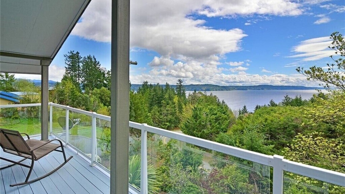 Brinnon Apartment | Hot tub on Deck with incredible view of Salish Sea