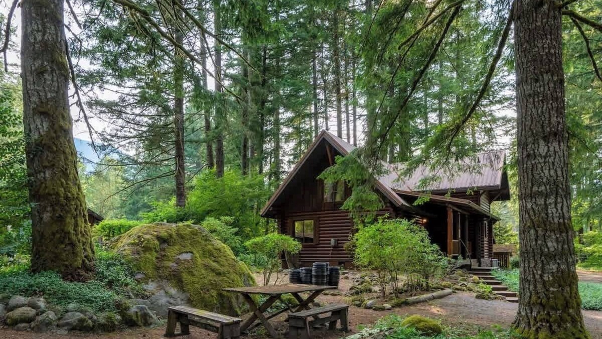 Welches Cabin | Hot Tubs Retro Airstreams Log Cabin Compound