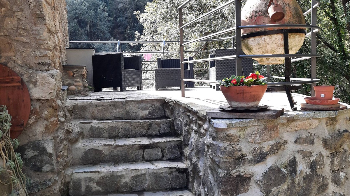 Airole House | House by the River, fantastic rustic in nature