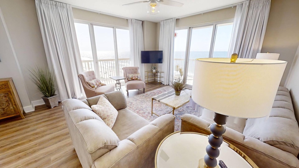 Panama City Beach Condo | HUGE Corner Unit Free Beach Chairs! Free round of Golf & Activities Daily!