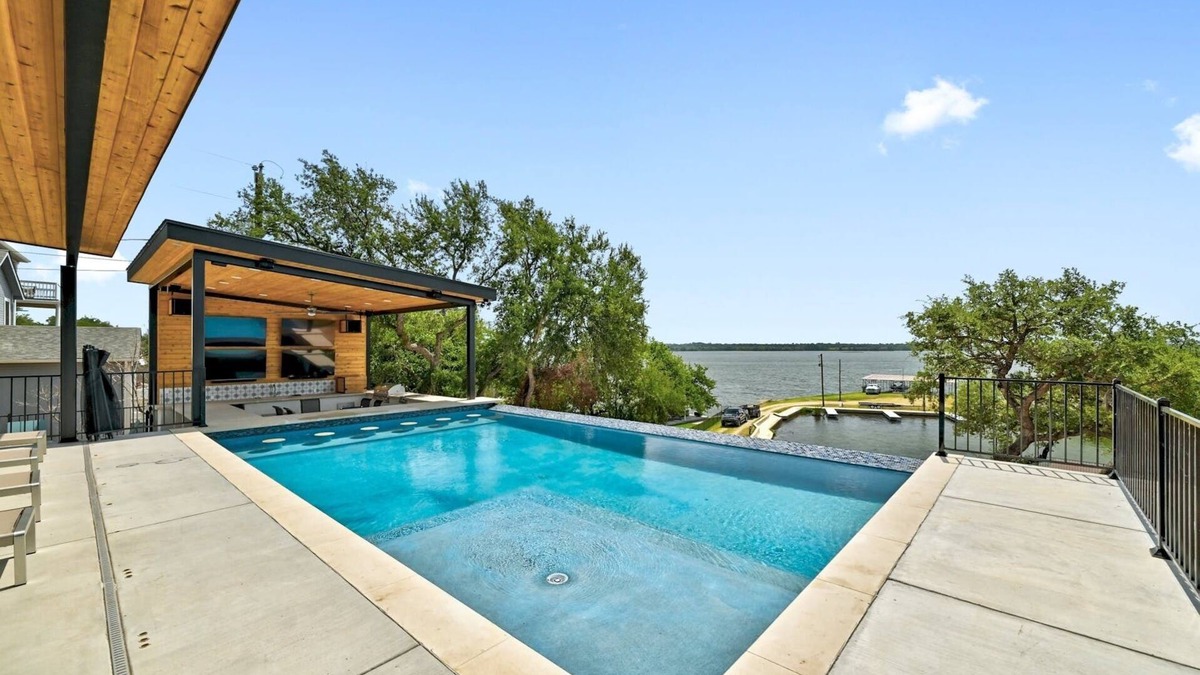 Sunrise Beach Village House | Huge Waterfront Home on Lake Lbj with Pool, HotTub, Island, Boat Ramp and Slips