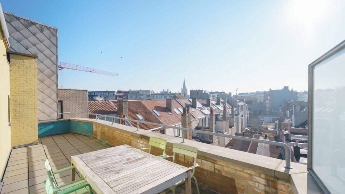 Ostend City Centre Apartment | Huswell - Penthouse with big terrace and sea view