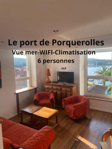 Porquerolles Apartment | Ile de Porquerolles : T3 climatisé vue mer