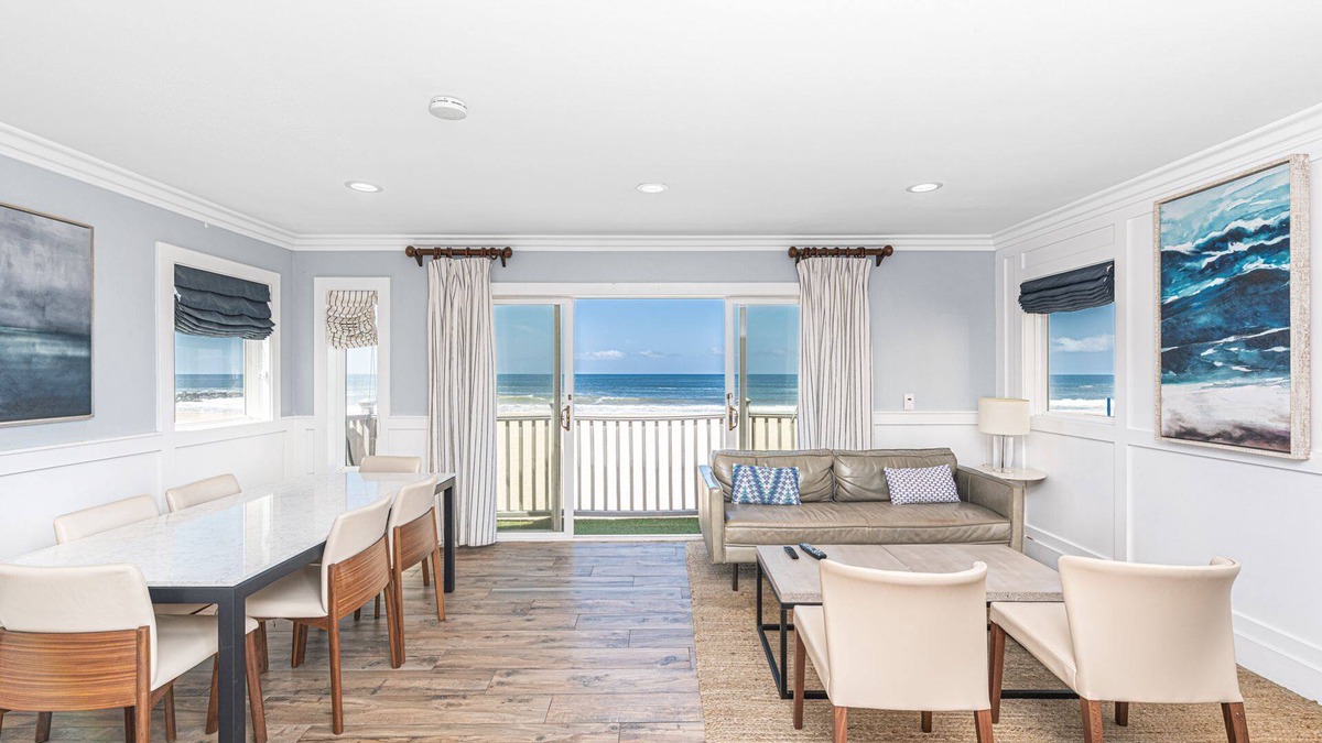 West Newport Condo | Incredible Oceanfront Home | Rooftop Deck | Cool, Coastal Interior!