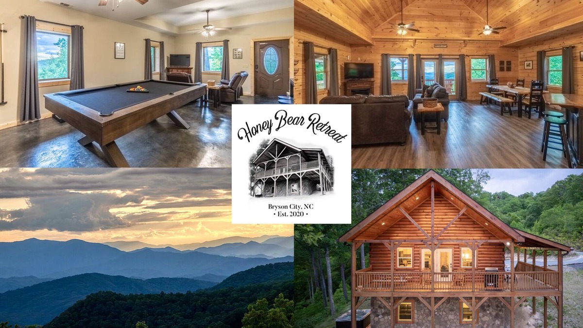 Bryson City Cabin | Incredible Views, Hot Tub, Pool Table, Waterfalls, Hiking