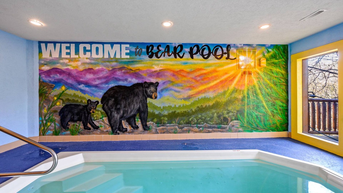 Pigeon Forge Cabin | Indoor Heated POOL, Pet Friendly, Arcade, Sauna, Amazing Views, Hot Tub, WIFI