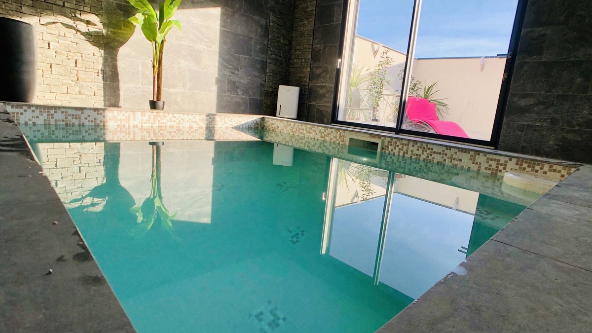 Saint-Nazaire House | Indoor heated whirlpool pool, sleeps 2.