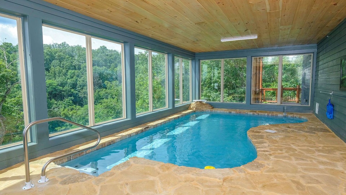 Sevierville Cabin | Indoor Pool & Home Theater! - Big Forest Retreat