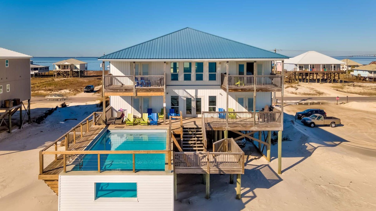 Dauphin Island House | Island Fever - Gulf Beach, POOL, 6 Bedrm/5 Bath, Handicap ramp, Sleep 20