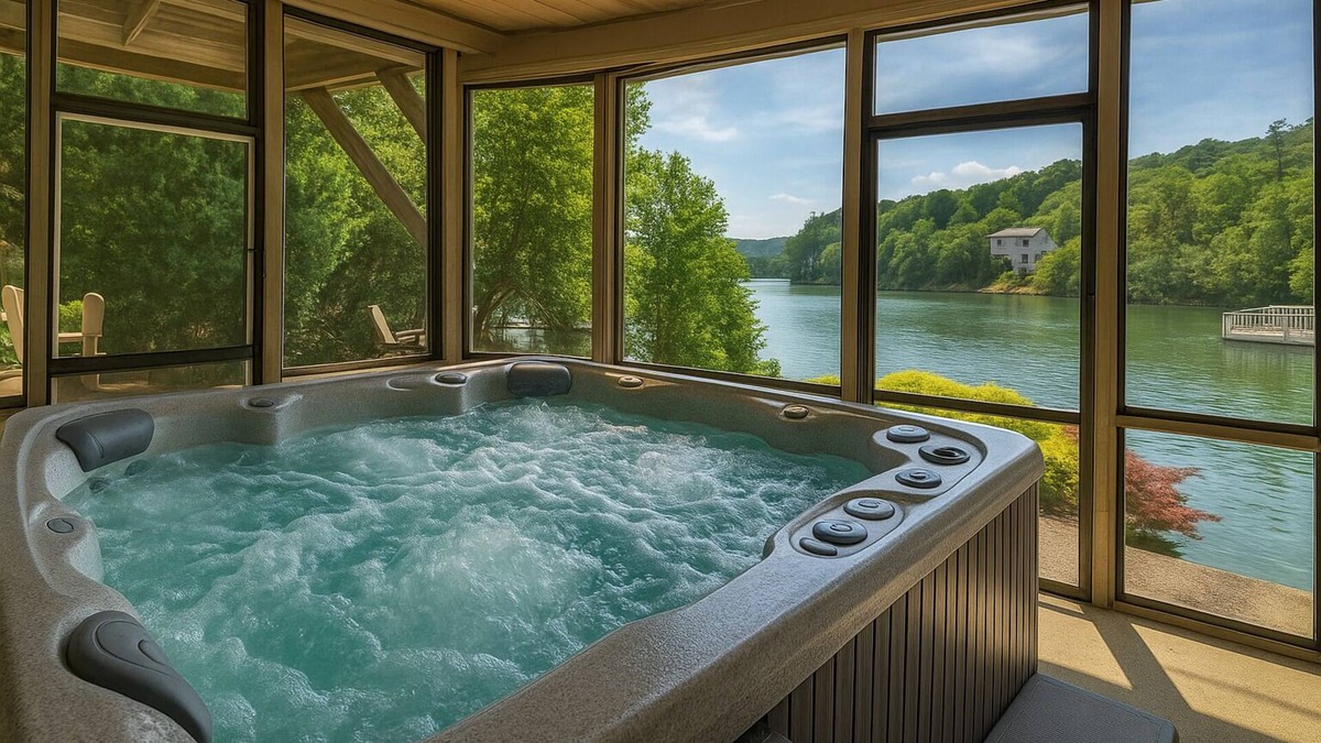 Necowa Cove Cabin | Jump Right In - Waterfront on Lake Blue Ridge | Private Dock | Hot Tub