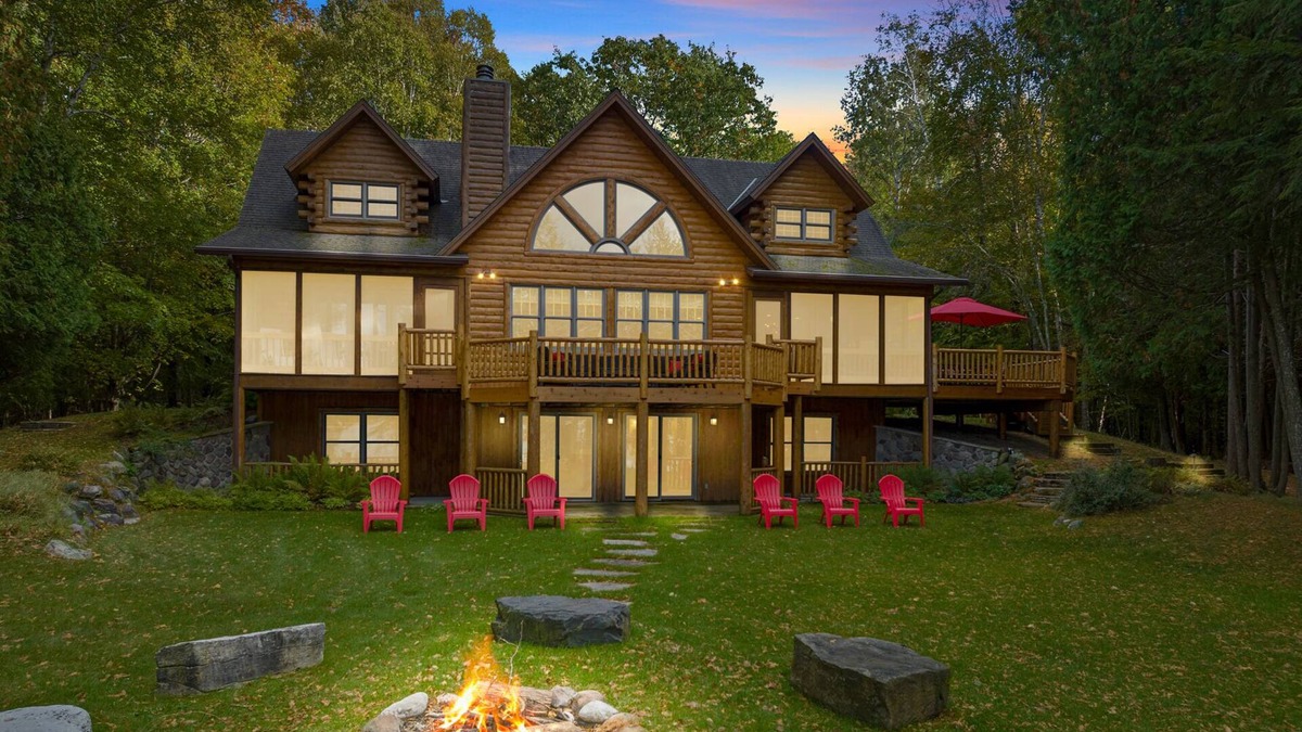 Charlevoix House | Juniper Presents: Gorgeous Vacay Lodge on Nowland Lake, 10-acres w/Dock + Kayaks