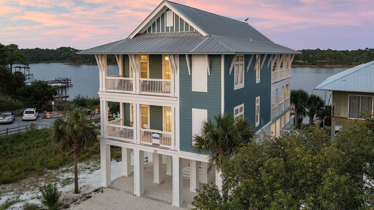 Grayton Beach House | Just B - Luxury Vacation Lakefront Home with Private Pool & Dock