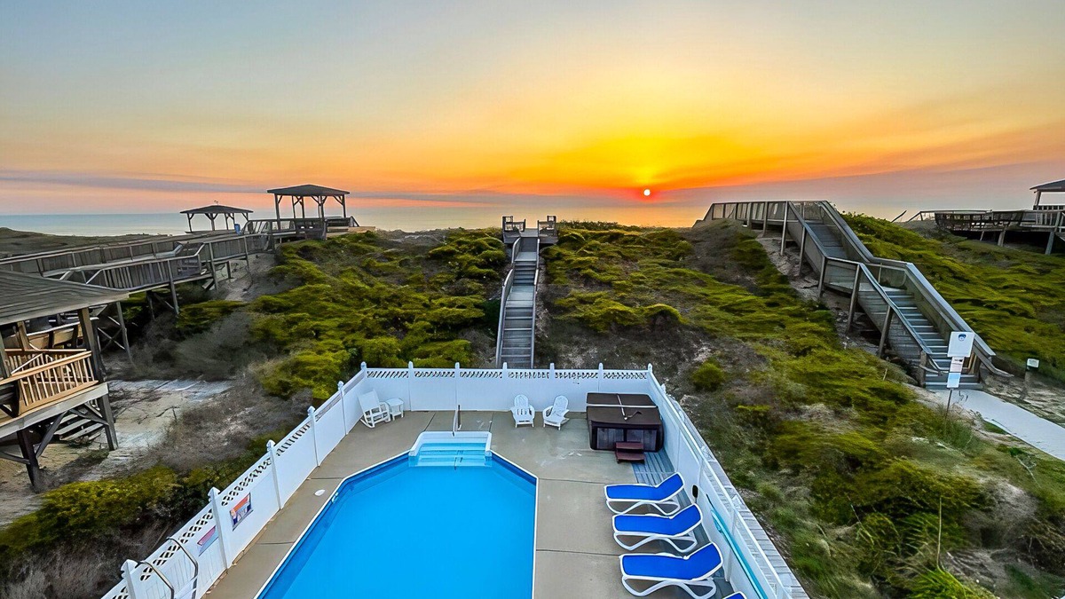 Nags Head House | Just Fab * Oceanfront * Elevator * Saltwater Pool * Hot Tub * Game Room * Views
