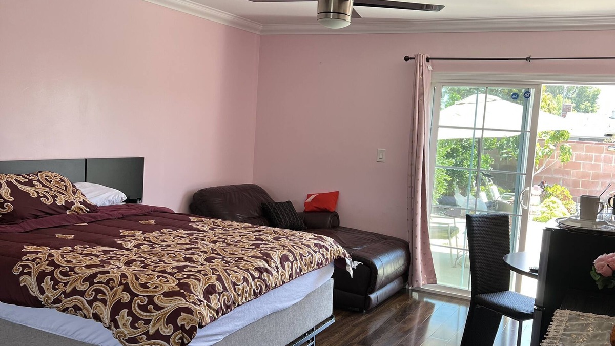 North Hills West Apartment | Just the two of us- Romantic pool view and private entry Sleeps 2 Near CSUN