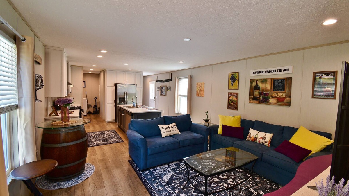 Bath House | Kamp Keuka - Colorful & Spacious 3BR Getaway in Wine Country