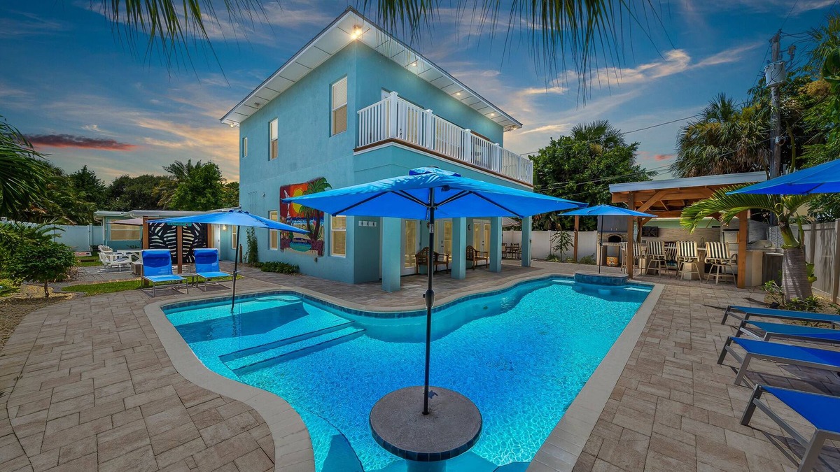 Melbourne Beach House | Kelena's Grand Kabana with Private Resort Style Heated Pool